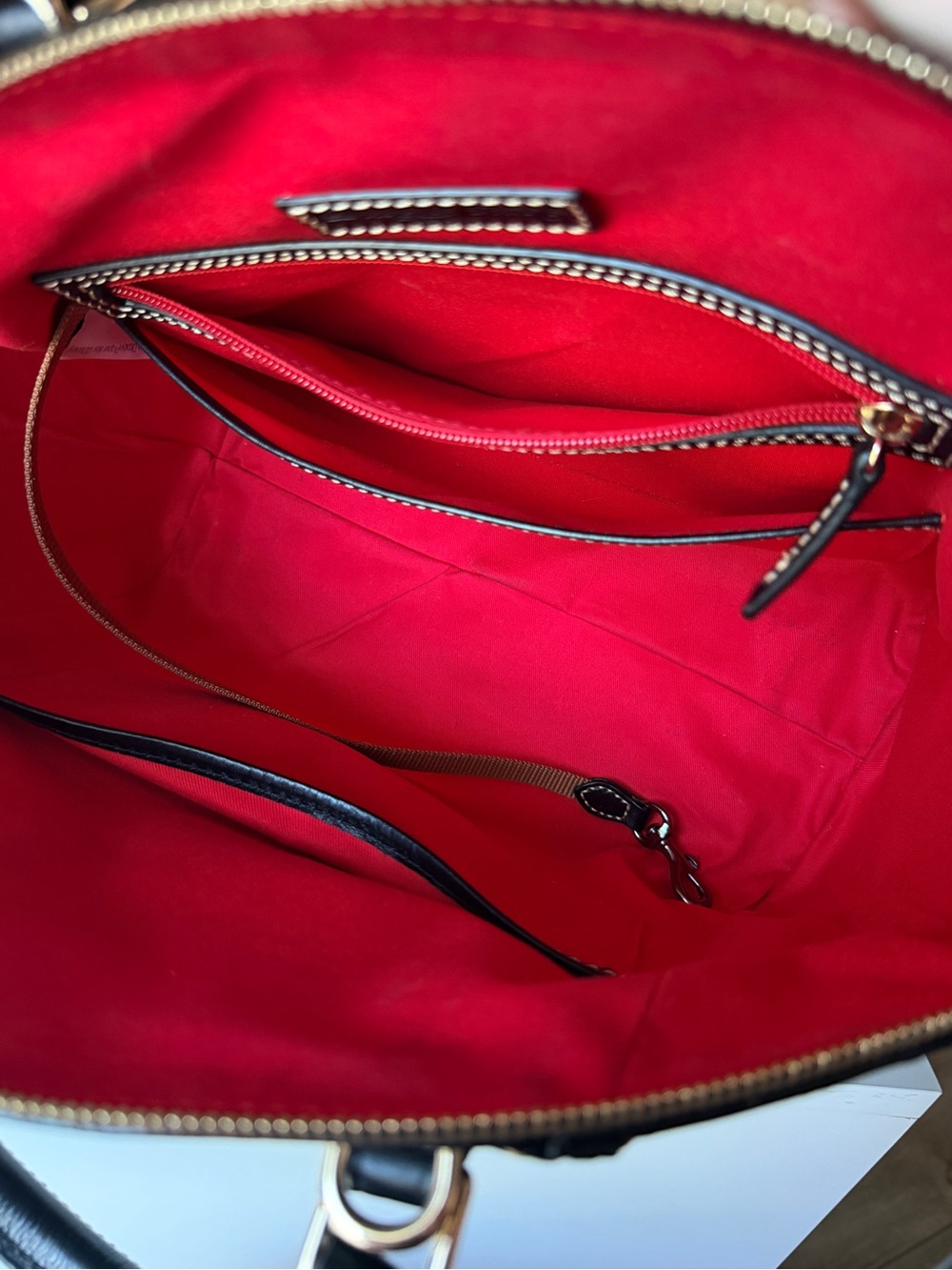 Dooney & Bourke Black Leather Satchel - Picture 4 of 5